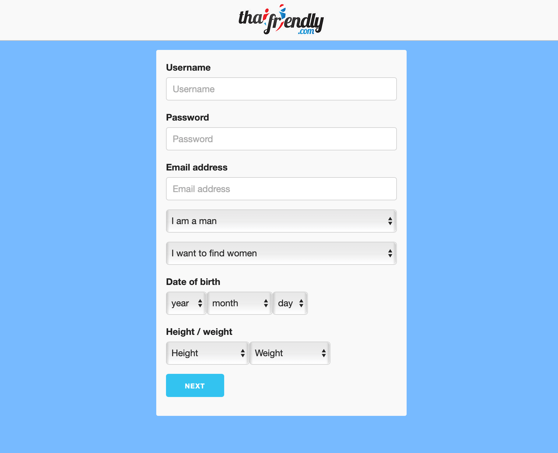 ThaiFriendly registration